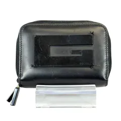 【希少】 Gucci グッチ レザー Gロゴ コンパクト ラウンドジップ ラウンドファスナー 二つ折り財布 コインケース 小銭入れ 6連キーケース 033 0959 ブラック 黒色 シルバー金具 メンズ レディース ユニセックス 小物 本革