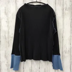 【 KiraKiraShop 】配色 ボトルネック プリーツトップス