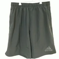 アディダス　未使用品　ショートパンツ　メンズM　メンズL　黒色　ジッパーポケット　プリントロゴ