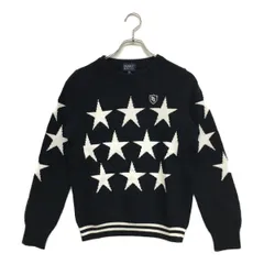 中古 レディース パーリーゲイツ PEARLY GATES セーター 0(S) 濃紺 ネイビー クルーネック 星柄