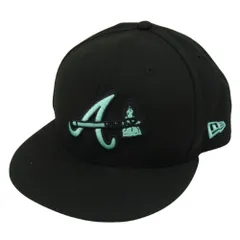 NEW ERA ニューエラ Gifthat 別注 アトランタブレーブス ベースボール キャップ ブラック系【中古】