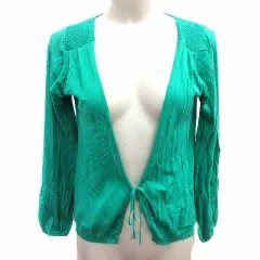 ニーム NIMES カーディガン ニット 前開き 長袖 緑 グリーン /YK