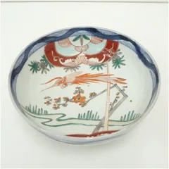 古伊万里　染錦梅に鳳凰文鉢  食器 おしゃれ アンティーク レトロ 和食 和風 丼 器 小鉢 中鉢 料理 来客 居酒屋 旅館 カフェ 1月 冬