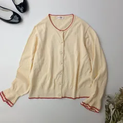 CHILD WOMAN チャイルドウーマン バイカラー フリルスリーブ ニットカーディガン ニットソー /26Hのサムネイル