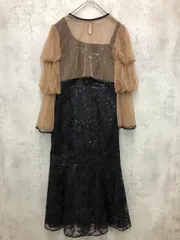 Leja レジャ LJES524217 フレアスリーブボレロ花柄刺繍マーメイドドレス 結婚式 フォーマル 二次会 ワンピース sizeS(１)/黒 ■■◎レディース