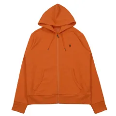 POLO RALPH LAUREN ポロ・ラルフローレン ジャージーニット フルジップ パーカー カンボジア製 オレンジ系 M【中古】