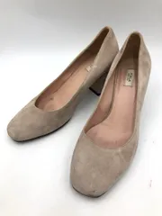 FURLA フルラ イタリア製 スエード ミドルヒール パンプス size35.5/ベージュ ■■ レディース