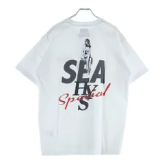 WIND AND SEA (ウィンダンシー) 20SS×HYSTERIC GLAMOUR ヒステリックグラマー ロゴプリント クルーネックコットン半袖Tシャツ ホワイト WDS-HYS-2-04