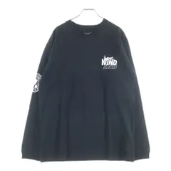 WIND AND SEA (ウィンダンシー) 20SS×HYSTERIC GLAMOUR ヒステリックグラマー ロゴプリント クルーネックコットン長袖カットソー ロンT ブラック WDS-HYS-2-03