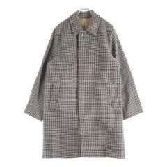 JOURNAL STANDARD relume (ジャーナルスタンダード レリューム) 千鳥柄 ハウンドトゥース レギュラーカラー ウール ロングコート ブラウン