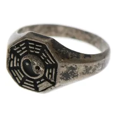 NO BRAND (ノーブランド) 陰陽デザイン リング シルバー