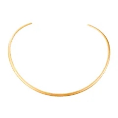 【ゴールド×ワンサイズ】[Cream dot. クリームドット公式] ネックレス レディース  ステンレス製 チョーカー 金属アレルギー対応 つけっぱなし ネックカフ メタルチョーカー つや消し マット カーブ 微調整可能