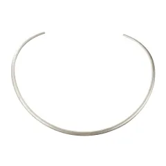 【シルバー×ワンサイズ】[Cream dot. クリームドット公式] ネックレス レディース  ステンレス製 チョーカー 金属アレルギー対応 つけっぱなし ネックカフ メタルチョーカー つや消し マット カーブ 微調整可能