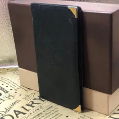 サンローラン 長財布 札入れ 2つ折り 革 黒 カード YSL GA72