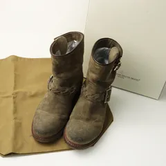 定価11.2万 ゴールデングース GOLDEN GOOSE ミリタリースエードレザーブーツ 37/23.5-24cm カーキ┃ミドル丈【2400014777642】のサムネイル