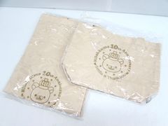 미사용 선엑스 리락쿠마 리락쿠마 스토어 한정 상품 10th 애니버서리 스마일＆썬큐 캔버스지 토트 백 내츄럴 2점 정리 세트