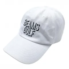 ビームスゴルフ キャップ 白×黒 ロゴ刺しゅう  57-59cm   ゴルフウェア BEAMS GOLF