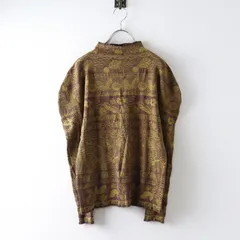 美品 エムアンドキョウコ M.&KYOKO シームレスリバーシブルニットレースプルオーバー F＼パープル カーキ 佐藤繊維【2400014793925】のサムネイル