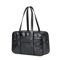 制服 鞄 JK 学生 PU 高校生 大容量 女子 茶色 スクバ 合皮 黒 スクールバッグ 通学 [Osteenii]