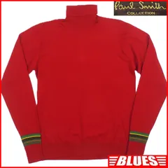 Paul Smith ポールスミス セーター ニット L 赤 タートルネック メンズ ポールスミスコレクション ウール ニット_セーターサイズL一覧←SEULB屋着古←TY4336