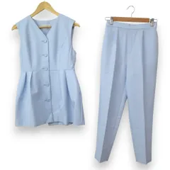 未使用 25SS CELFORD セルフォード ペプラムベスト+イージーパンツ セットアップ サイズ36 サックスブルー レディース 古着 中古 USED