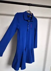 ポロラルフローレン 女の子 ピケ ONE PIECE ブルー M