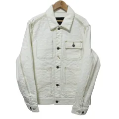 良品 COACH コーチ シグネチャー デニムジャケット C9907 XS ホワイト メンズ 古着 中古 USED