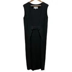 美品 Maison Margiela 1 メゾンマルジェラ 1 ストレッチ ノースリーブ ロングワンピース サイズ40 ブラック レディース 古着 中古 USED