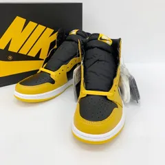 NIKE ナイキ スニーカー AIR JORDAN 1 RETRO HIGH OG POLLEN 555088-701 エアジョーダン 1 レトロ ハイ シューズ ハイカット メンズ 27cm イエロー ブラック 靴 DF17962■