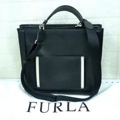 フルラ レザー ショルダーバッグ 斜め掛け 男女兼用 ブラック ホワイト