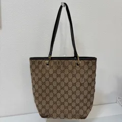 ★ GUCCI グッチ GGキャンバス トートバッグ ハンドバッグ ブラウン系