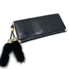 希少！　GUCCI グッチ　オールド　パイソン　系　クラッチバッグ　セカンドバッグ　パーティーバッグ　財布　ウォレット　ブラック