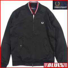 FRED PERRY フレッドペリー ジャケット S ブルゾン 黒 月桂樹 刺繍 古着 メンズ ジャケット_ブルゾン_サイズS一覧←SEULB屋着古← YT4351