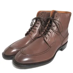 未使用 REGAL リーガル レザー レースアップ ショートブーツ 25.5EE ブラウン メンズ 古着 中古 USED