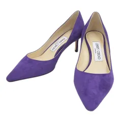 未使用 JIMMY CHOO ジミーチュウ ROMY60 スエード ポインテッドトゥ パンプス 35 約22cm パープル レディース 古着 中古 USED