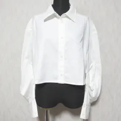 未使用 25SS Diagram ダイアグラム グレースコンチネンタル タックスリーブデニムシャツ 0325141377 サイズ38 ホワイト レディース 古着 中古 USED