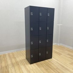 全扉鍵付き】スチールロッカー 8人用 木目調 店舗 オフィス サロン