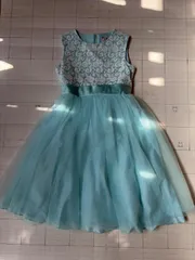 ト2601-②-5566 マザウェイズ　Motherways Princess  フォーマルドレス　ミントブルー　150