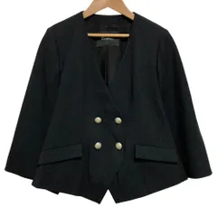 美品 24SS Diagram ダイアグラム ケープスリーブジャケット 0324201042 サイズ36 ブラック レディース 古着 中古 USED