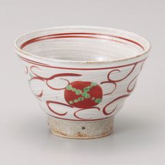 段々値下】人間国宝 島岡達三 「象嵌赤絵 湯呑」 新品、共箱、陶印、陶