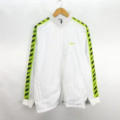 ナイキ NIKE ジャンパー ブルゾン ウィンドブレーカー 長袖 ジップアップ ロゴ 裏メッシュ 裏起毛 XL ホワイト スポーツウェア ※EKM
