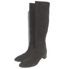 美品 JIL SANDER ジルサンダー スエード ロングブーツ サイズ35.5 約22.5cm ダークブラウン レディース 古着 中古 USED