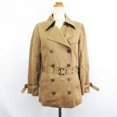 ビバユー VIVA YOU トレンチコート アウター 長袖 ハーフ丈 ライナー付き コットン 2 ブラウン ※EKM