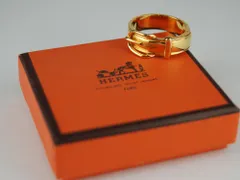 【USED/A】HERMESエルメス スカーフリング ベルトモチーフ ゴールドカラー