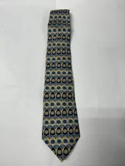 Aquascutum ネクタイ 幾何学模様 扇柄 シルク 英国製 レトロ スーツ 紳士