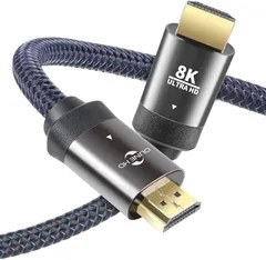 8K HDMI 2.1 ケーブル 48Gbps超高速 8K@60Hz/4K@120Hz/2K@144Hz対応 PlayStation/Xbox/Switch/PC/TV等適用 HDMIケーブル　1M
