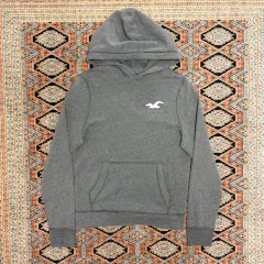 ホリスター グレー 起毛 フード付きTシャツ メンズL