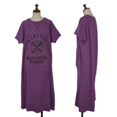 ジュンヤワタナベ コムデギャルソンJUNYA WATANABE COMME des GARCONS プリント半袖スウェットワンピース  紫M