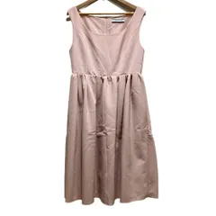 美品 FOXEY NEW YORK フォクシーニューヨーク モダンエンパイアドレス ノースリーブワンピース 38330 サイズ40 ピンクベージュ レディース 古着 中古 USED