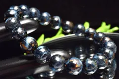 【１点物】美しいマーブル模様 ブルーピーターサイト　9mm　ブレスレット パワーストーン 天然石 _MC5350